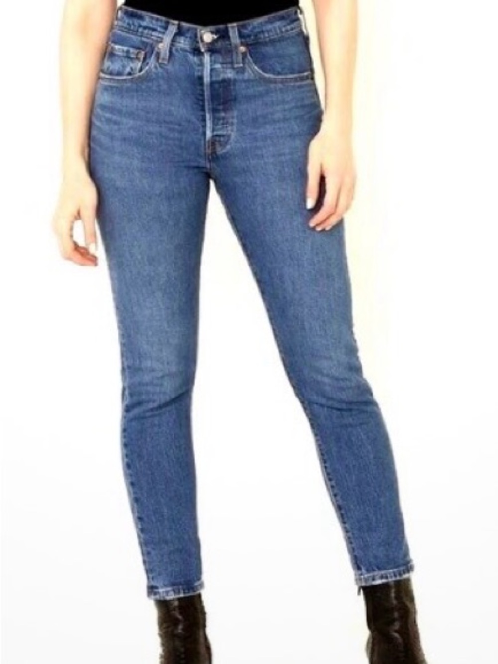 Levi’s Women’s 501 Skinny Jeans in “Jive Tides” Medium Blue Wash Size 25